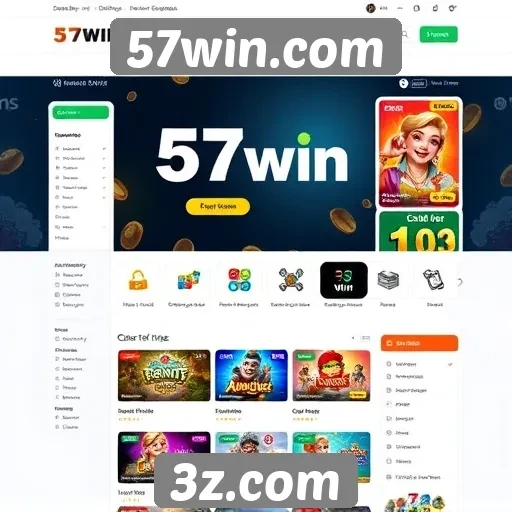 Interface e usabilidade do 57win.com